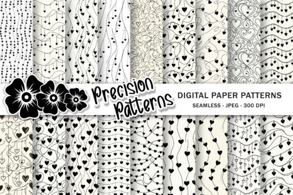 Download Hanging Hearts Seamless Pattern - Hearts Collection