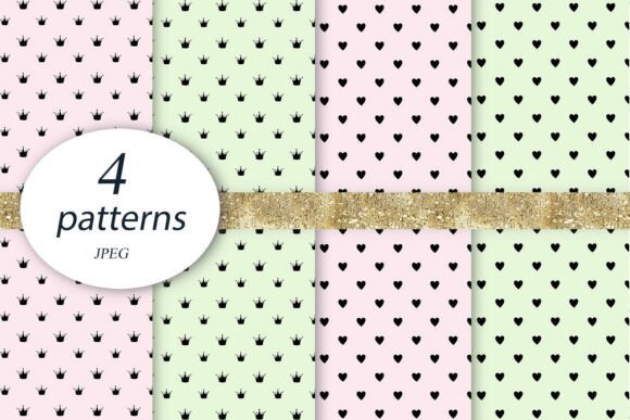 Download Royal Crowns Backgrounds,Hearts Paper - Hearts Collection