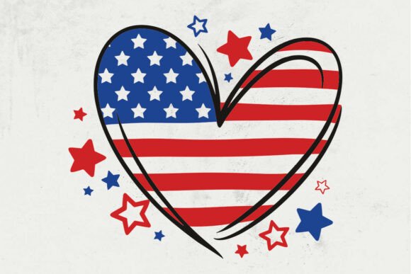 Download USA American Flag Heart Svg, Png Files - Usa Collection