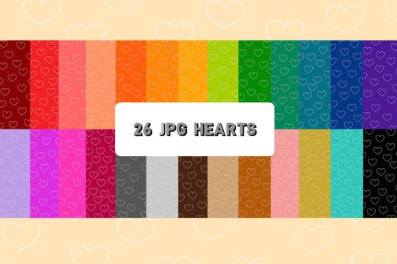 Download Cute Hearts Paper Pack of 26 - Hearts Collection
