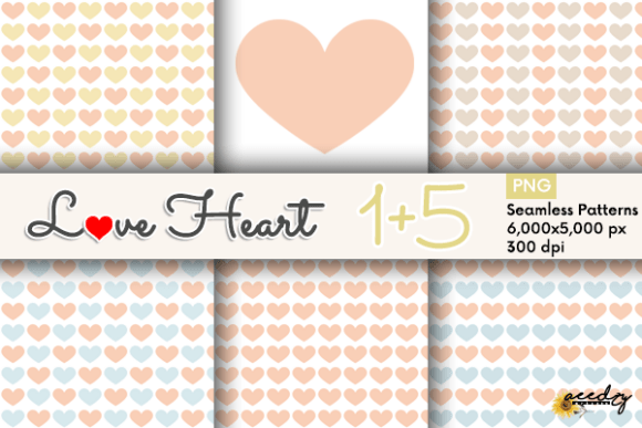 Download Peach Hearts Patterns - Hearts Collection