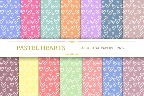 Download Pastel Hearts Paper - Hearts Collection