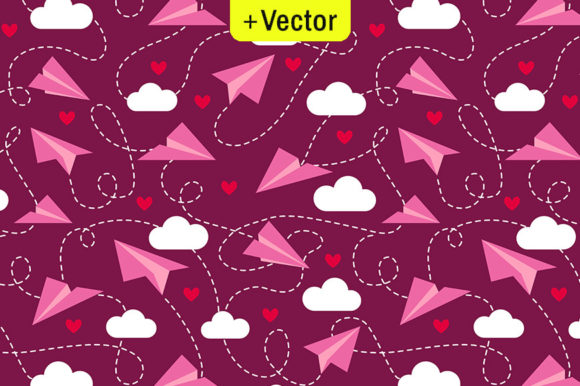 Download Valentine Love Hearts Paper Planes - Hearts Collection