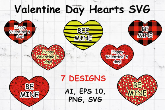 Download Leopard, Buffalo, Bee Hearts, Valentine - Hearts Collection