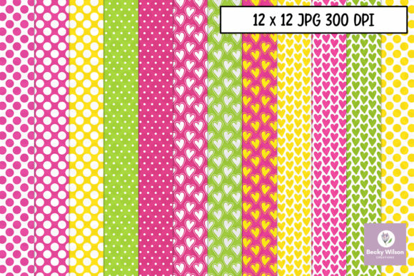 Download Pokadots and Hearts Paper Pack - Hearts Collection