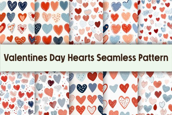 Download Valentines Day Hearts Seamless Pattern - Hearts Collection