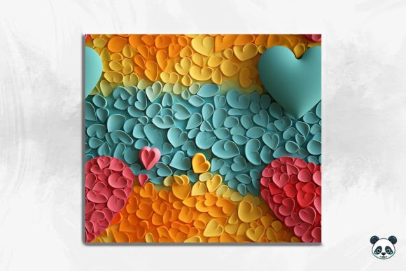 Download 3D Hearts Seamless Pattern - Hearts Collection
