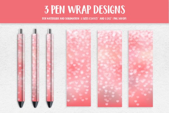 Download Blush Pink Hearts Background Pen Wrap - Hearts Collection