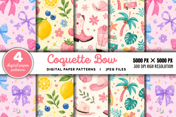 Download Coquette Bow Striped Background 5 - Premium Resources